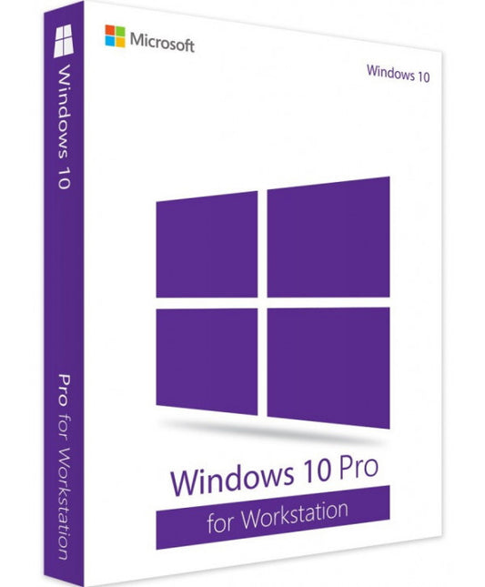 Microsoft Windows 10 Pro  for Workstations - Licence numérique officielle - Version Complète - Clé d’activation - Image produit HD