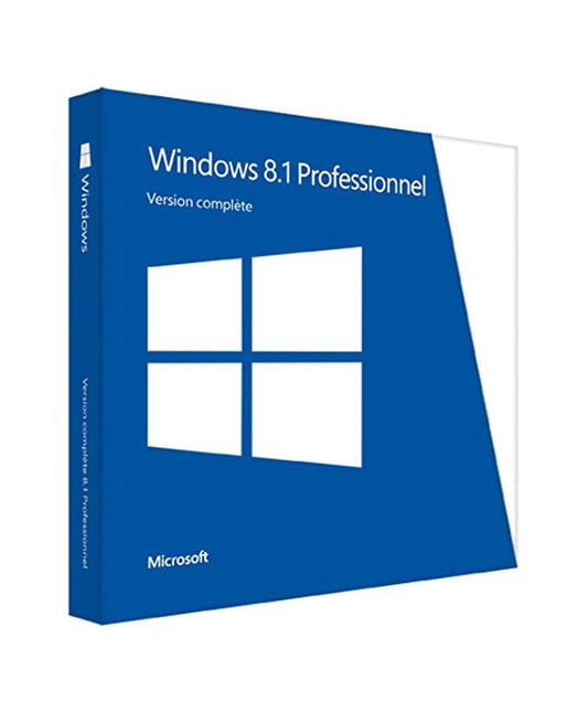Microsoft Windows 8.1 Professionnel - Licence numérique officielle - Version Complète - Clé d’activation - Image produit HD