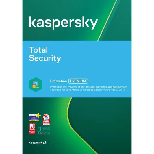 Kaspersky Total Security 2025 - Licence numérique officielle - Version Complète - Clé d’activation - Image produit HD
